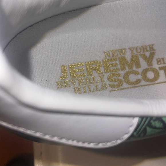 ADIDAS ORIGINALS JEREMY SCOTT MONEY PRINT SUPERSTAR SHOES NEW NO BOX - Picture 7 of 8